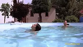 Summer swimmer with petite frame