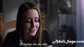 Young beautiful slut shares dick with her step daddy’s friend
