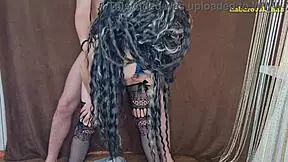 Lingerie-clad teen gets plugged and fucked