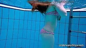 18-year-old simonna shows off her hairy cumshots and big boobs in the pool