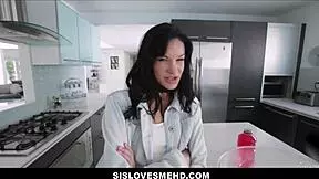 College coed Eden Sin gets horny and throws a wild party and records herself fucking her older stepbrother in POV