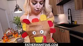 They ends up having sex with an older man and his stepdaughter when its turns into a family thanksgiving