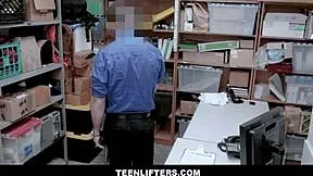 Lottery clerk pepper hart teaches pretty girl and fucks her on the parking lot