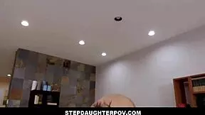 Blow job scene involving a small stepped youth