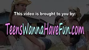 The hot lesbian teen rides the face in HD outdoor video