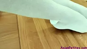 Petite Asian teen's tight masturbation