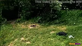 Yoga girl enjoys outdoor pleasure