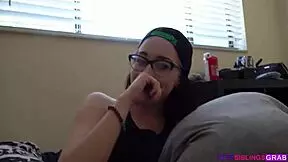 18-year-old Bambi Black's deepthroat skills