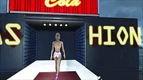 Big-boobed teen in Fallout 4 style