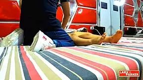Latina teen home alone masturbating and getting fingered in casting in a room