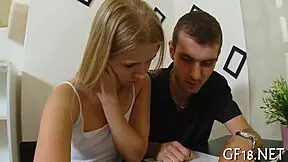 Young blonde gets her ass pounded and cums hard