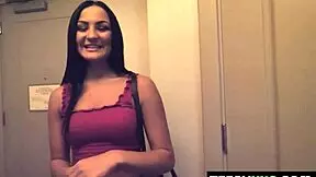 Dirty violent action with a tiny beauty with beautiful huge tits