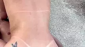 Teen girl gives great blowjob