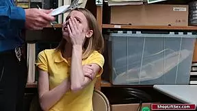 Blonde shoplifter gets morning surprise