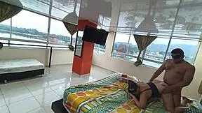 Naked sperm swap in hotel room