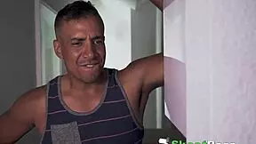 18-year-old Nicolette gives a blowjob and gets fucked in various positions