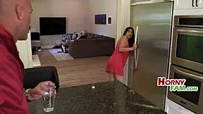 18-year-old stepson gets a POV of her naked ass