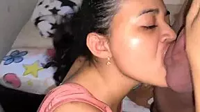 Latina college girl receives her pretty ass destroyed and painted with jism