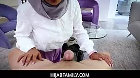 18-year-old American girl gets fucked by hijabfamily in France