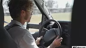 Dangerous bus driver: naughty passengers