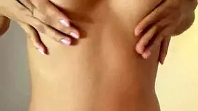 Naked teen in bathroom self-pleasure video