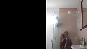 Glasses girl gives gloryhole BJ
