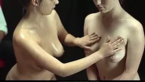 Three nude youngsters comfortably make love including oral sex while this man watches it happen