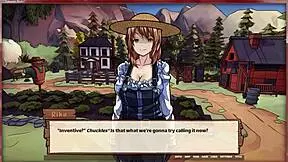 Breeding game with a cute farm girl who has to suffer her ass being filled with cum
