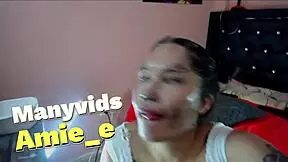 Little and sweet Asian girl deepthroats a big cock