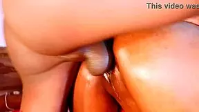 Intense scene with arousing moves: young redhead teen stripper fucked by a black man