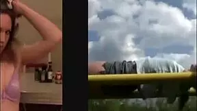 Belly dancing teen in tight outfit