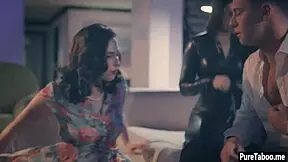 College students like a dominating threesome having big boobs and monster cock