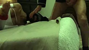 High heels and sexy clothes MILF Laura engaged in BDSM screwing gets face fucked swallows cum