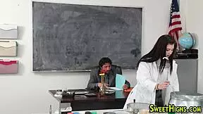 Young woman performs fellatio and has vaginal sex with older man