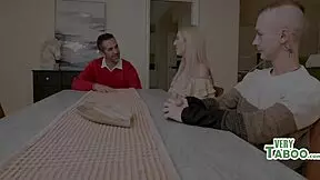 Of course, young blonde shows that she can become the best girlfriend for her step-aunt