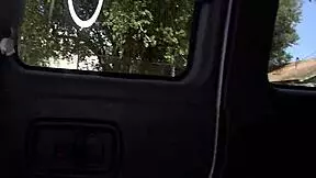 Steamy bus ride for glasses girl