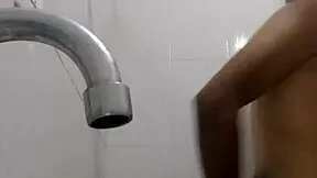 In this image teenage people chase dreams in luxurious bathroom