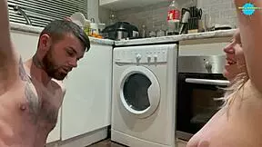 Watch Out with Those Clippers While Shaving Her Big Tits