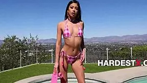Young and skilled teen is at the top of hardcore scene