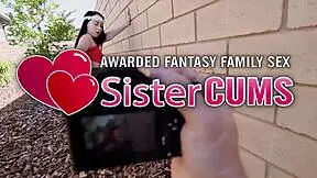 Sexy scene between Bambi and her ebony stepbrother