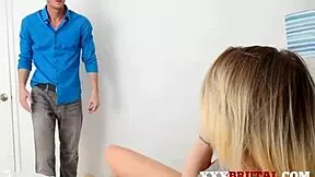 Sexy teenage girl with braces sucks her husband’s dad’s glorious cock