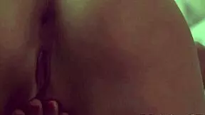 18-year-old girl explores her body with pleasure