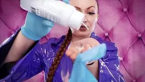 Sensual latex and glove ASMR