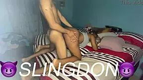 A black teen has her round butt fucked from the point of view