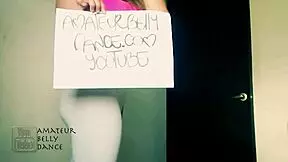 A young Yoga performer demonstrating on webcam