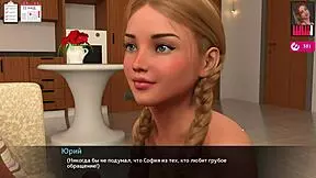 3D blonde masturbation and cumming