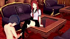 Kushina from Naruto Hentai has Sex in a Hotel Room getting a creampie