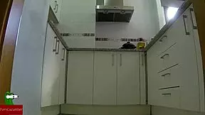 Step-sis's dog gets kitchen action