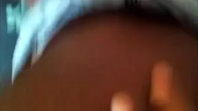 Dark-skinned teen slut has her fat black bubble butt fucked while on her side in doggy style