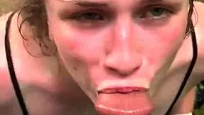 Teen engages in deep throat sex